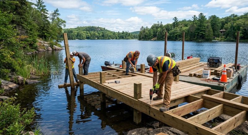 Pond Dock Construction in Overland Park, KS