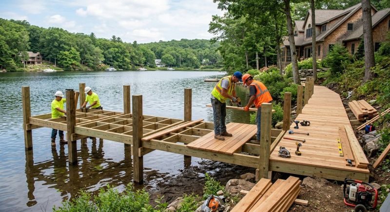 Wood Dock Installation in Overland Park, KS