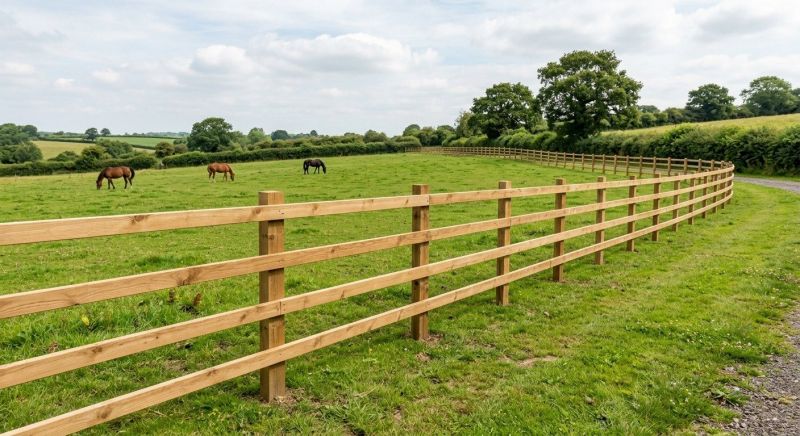 Wooden Farm Fence Installation in Pearland, TX